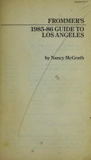 Tapa de Frommer's 1985-1986 guide to Los Angeles