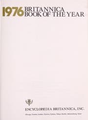 Tapa de Britannica Book of the Year 1976