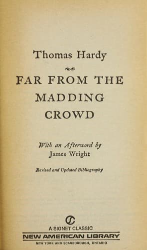 Tapa de Far from the madding crowd