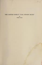 Tapa de The Carter family's "Coal miner's blues."