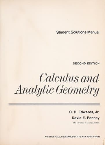 Tapa de Calculus and analytic geometry