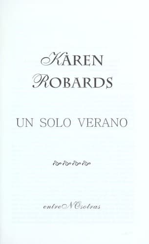 Tapa de Un solo verano