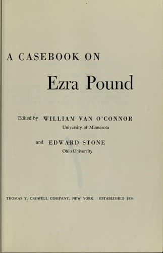 Tapa de A casebook on Ezra Pound