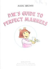 Tapa de D.W.'s guide to perfect manners