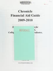 Tapa de Chronicle financial aid guide 2009-2010