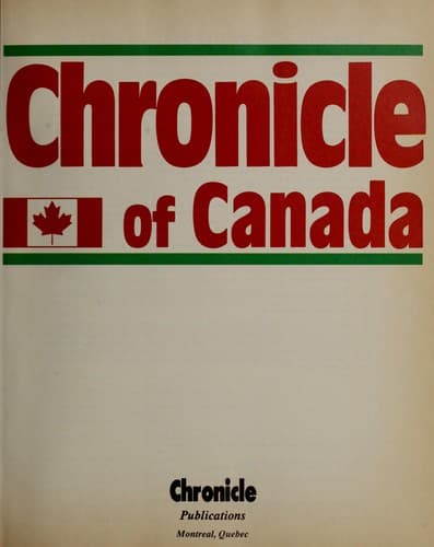 Tapa de Chronicle of Canada