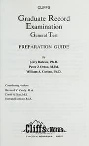 Tapa de Cliffs Graduate record examination general test preparation guide