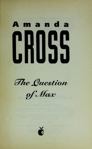 Tapa de The question of Max