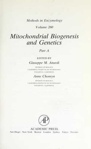 Tapa de Mitochondrial biogenesis and genetics