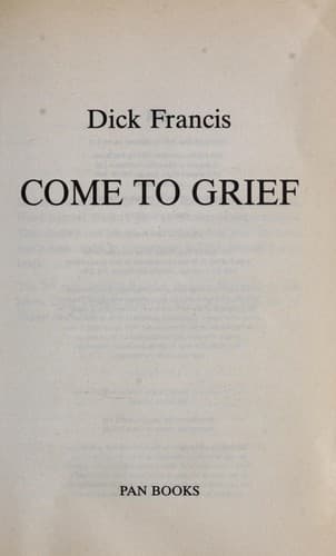 Tapa de Come to grief
