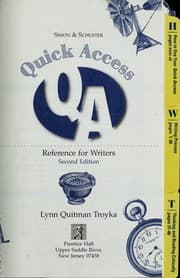 Tapa de Simon & Schuster quick access reference for writers