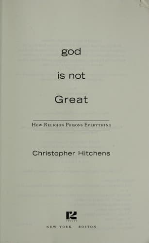 Tapa de God is not great