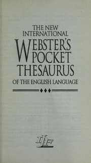 Tapa de The new international Webster's pocket thesaurus of the English language