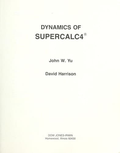 Tapa de Dynamics of SuperCalc4