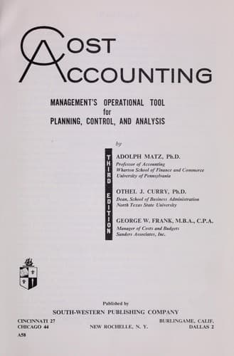Tapa de Cost accounting