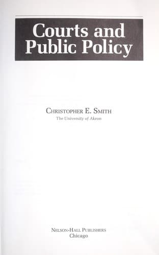 Tapa de Courts and public policy