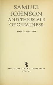 Tapa de Samuel Johnson and the scale of greatness