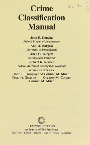 Tapa de Crime classification manual