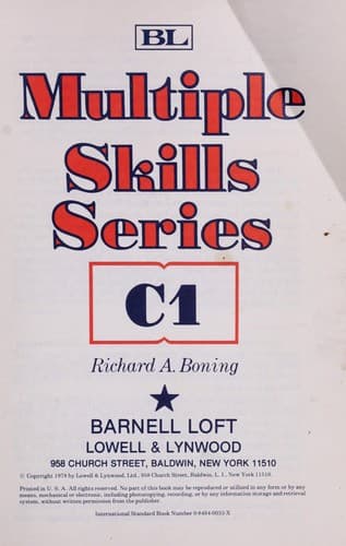 Tapa de Multiple skills series C.