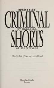 Tapa de Criminal shorts : mysteries by Canadian crime writers