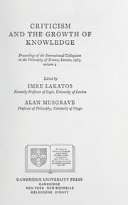 Tapa de Criticism and the growth of knowledge