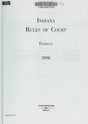 Tapa de Indiana rules of court, Federal 2008
