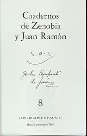 Tapa de Cuadernos de Zenobia y Juan Ramón