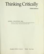 Tapa de Thinking critically