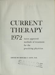 Tapa de Current therapy, 1972