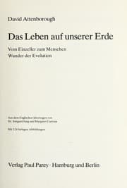 Tapa de Das Leben auf unserer Erde