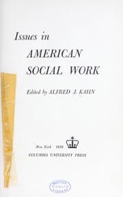 Tapa de Issues in American social work