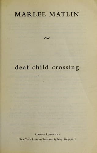 Tapa de Deaf child crossing