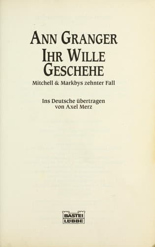 Tapa de Ihr Wille geschehe