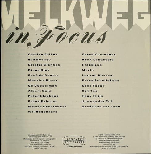 Tapa de Melkweg in focus