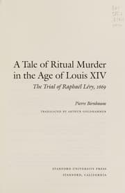Tapa de A tale of ritual murder in the age of Louis XIV