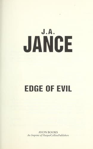 Tapa de EDGE OF EVIL
