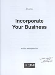 Tapa de Incorporate your business