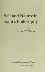 Tapa de Self and nature in Kant's philosophy