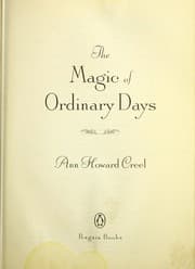 Tapa de The magic of ordinary days