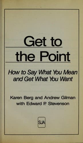 Tapa de Get to the point