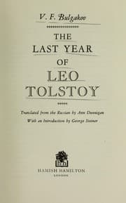Tapa de The last year of Leo Tolstoy