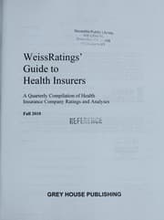 Tapa de Weiss Ratings' guide to health insurers