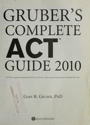 Tapa de Gruber's complete ACT guide 2010