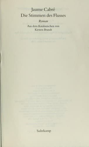 Tapa de Die Stimmen des Flusses