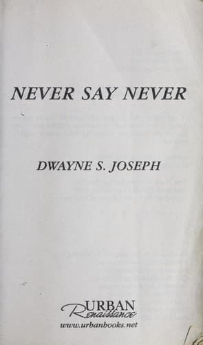 Tapa de Never say never