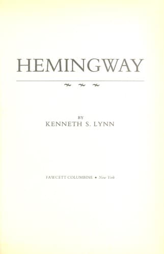 Tapa de Hemingway