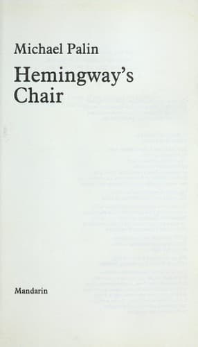 Tapa de Hemingway's chair