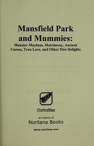 Tapa de Mansfield Park and mummies