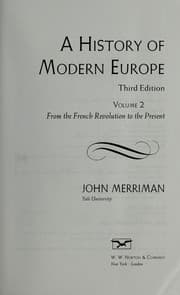 Tapa de A history of modern Europe