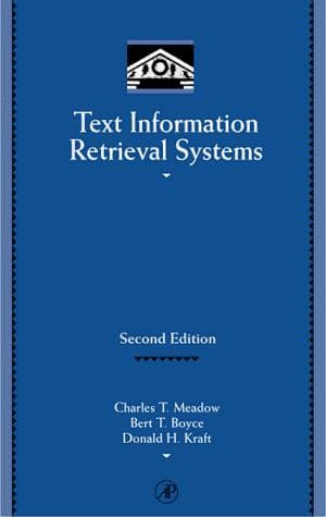 Tapa de Text information retrieval systems